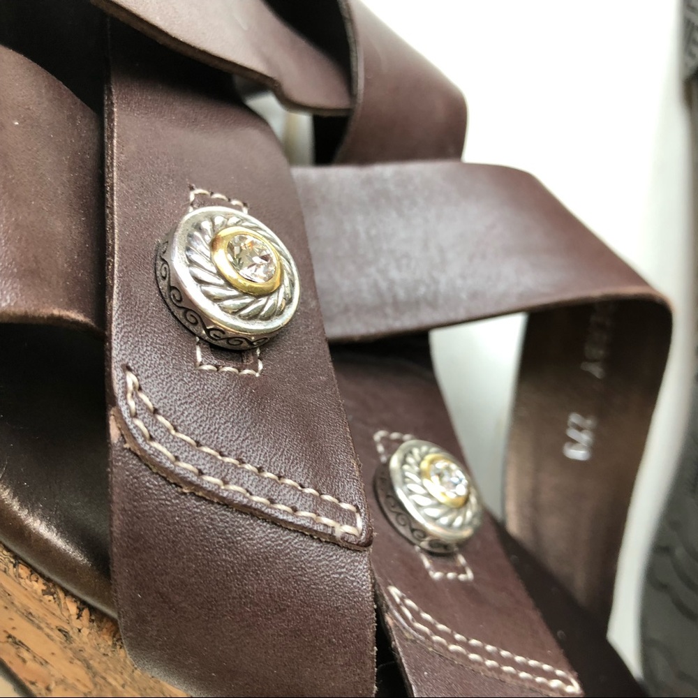Brighton Derby cork wedge sandals - Picture 4 of 7